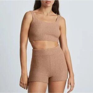 Everlane Wool Cropped Soft Knitted Tank Top in Camel Brown Size XS NWT